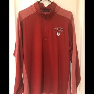 PENN UPENN UNIVERSITY OF PENNSYLVANIA Champion Red Lightweight 1/4 zip pullover